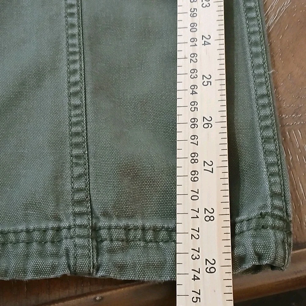 Aeropostale Men Cargo Pants SzS Olive Drawstring Hem Cotton Outdoors Hiking